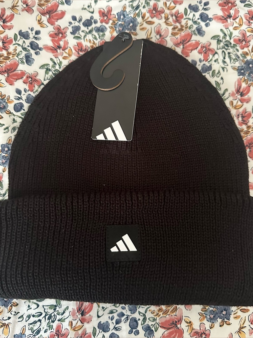 Mens Adidas Premium Cuff Fold Black Beanie